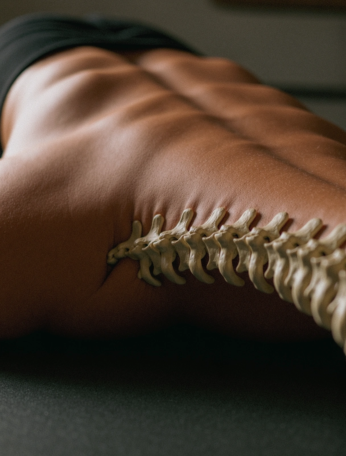 Detailed kinesiotherapy movement focusing on skeletal alignment